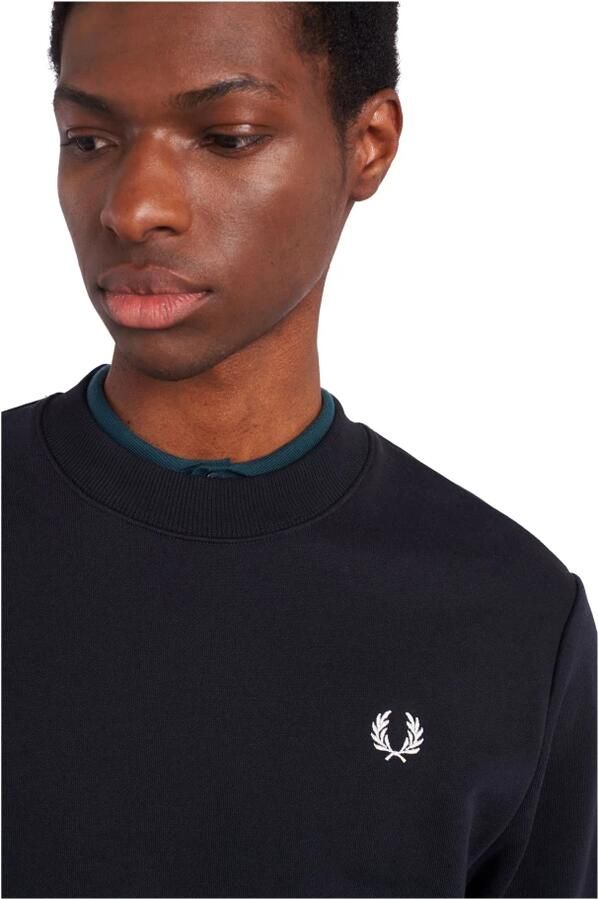 Fred Perry Heren Sweatshirt met Dubbele Streep Manchet Black Heren - Foto 8