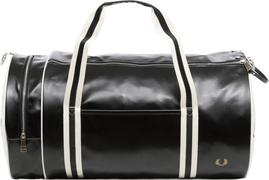 Fred Perry Multicolor Geborduurde Gymtas met Verstelbare Band Black Heren - Foto 4