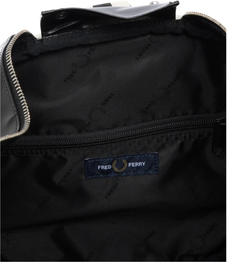 Fred Perry Multicolor Geborduurde Gymtas met Verstelbare Band Black Heren