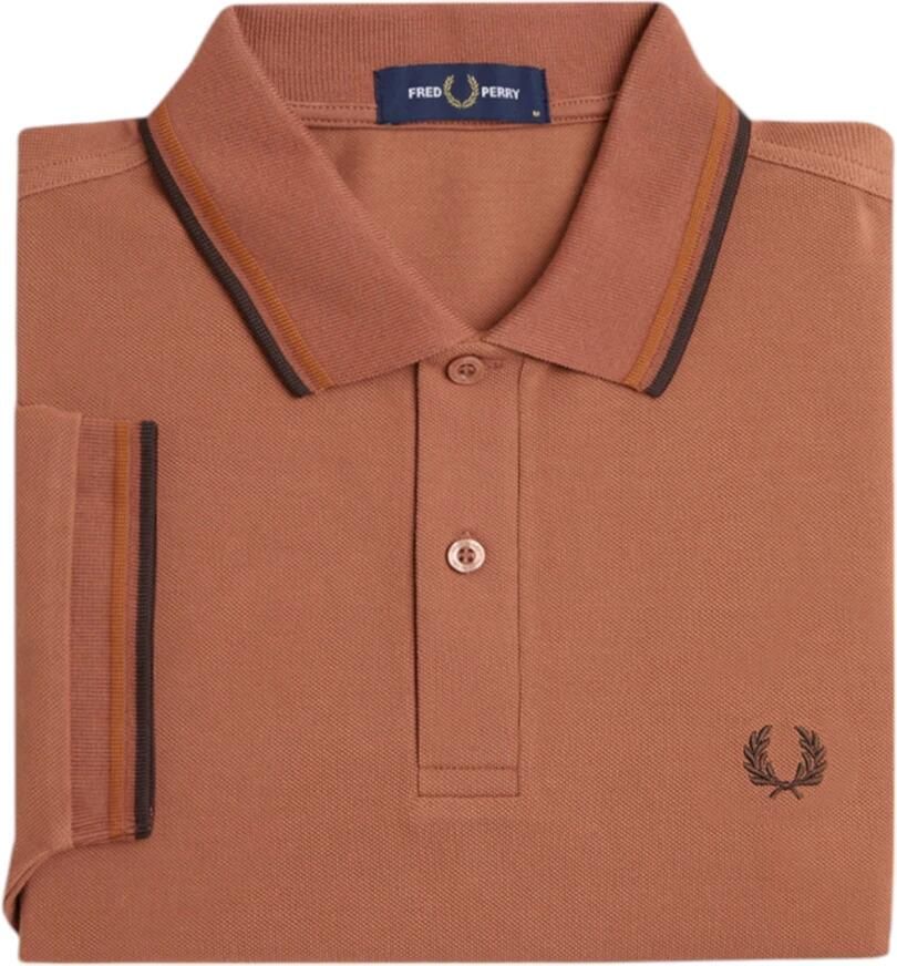 Fred Perry Oranje Twin Tipped Polo Shirt Orange Heren