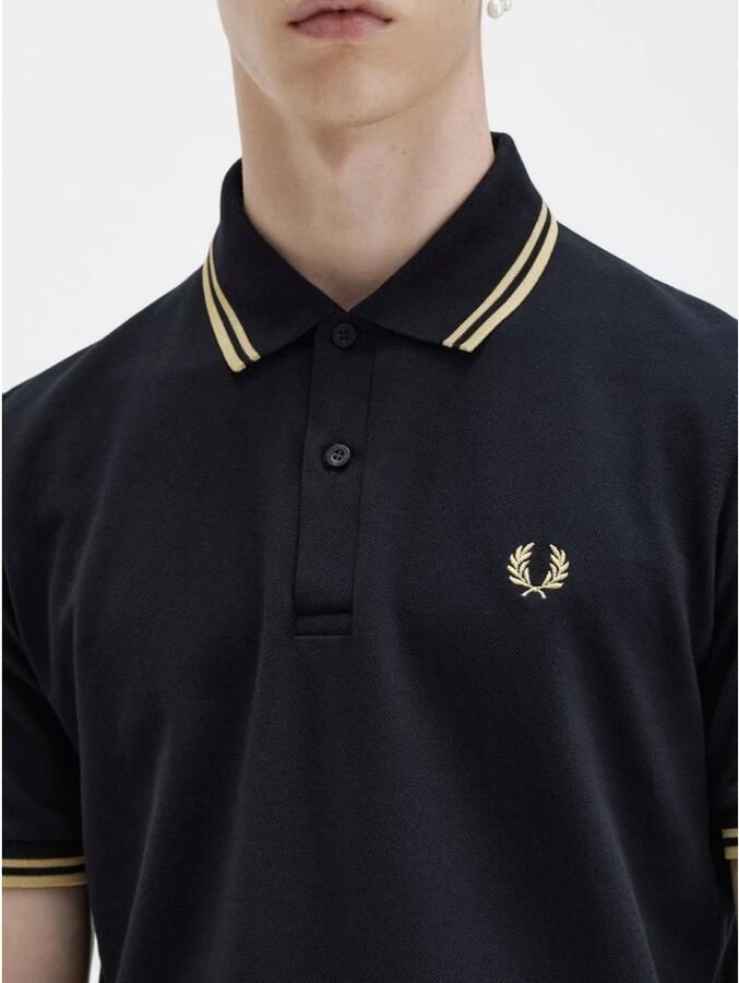 Fred Perry Originele Polo met Dubbele Streep Black Heren - Foto 2