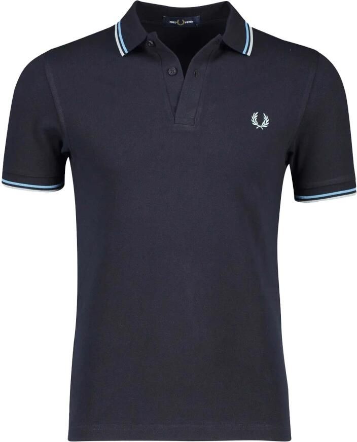 Fred Perry Donkerblauwe Polo Met Korte Mouwen Blue Heren
