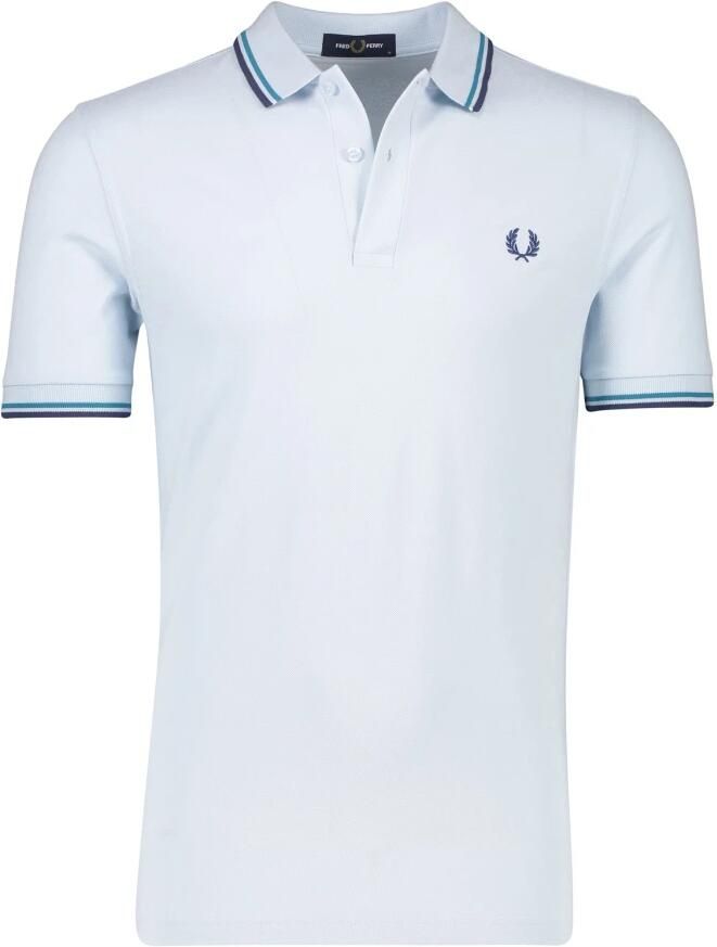 Fred Perry Polo Shirt Korte Mouw Lichtblauw Blue Heren