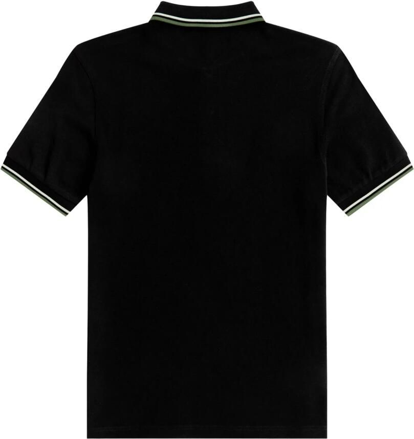 Fred Perry Polo shirt met dubbele groene appelrand Black Heren - Foto 3