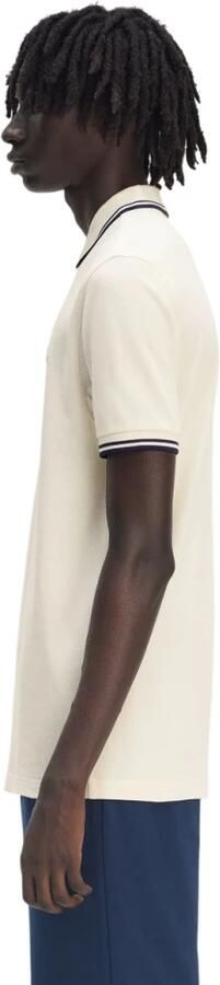 Fred Perry Twin Tipped Short Sleeve Polo Shirt Heren Ecru- Heren Ecru - Foto 7
