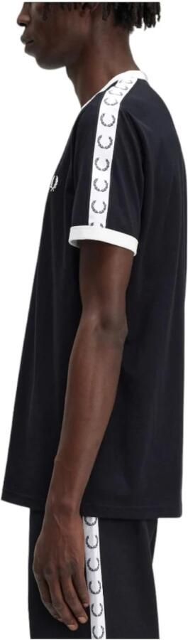 Fred Perry regular fit T-shirt TAPED RINGER T-SHIRT met logo black - Foto 4