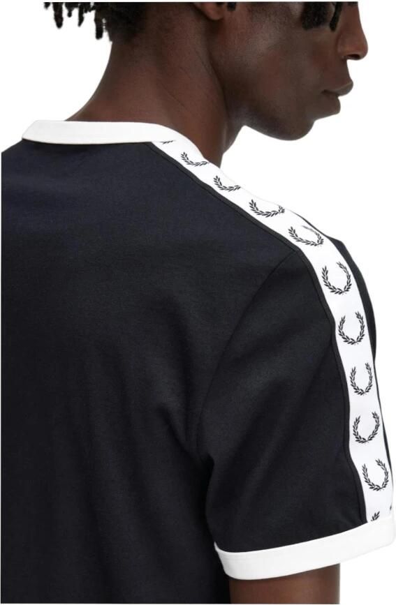 Fred Perry regular fit T-shirt TAPED RINGER T-SHIRT met logo black - Foto 2