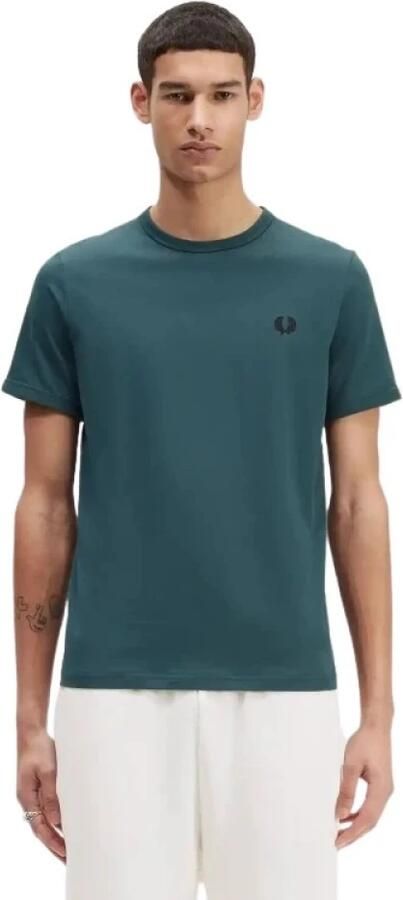 FRED PERRY Heren Polo's & T-shirts Ringer T-shirt Petrol - Foto 6