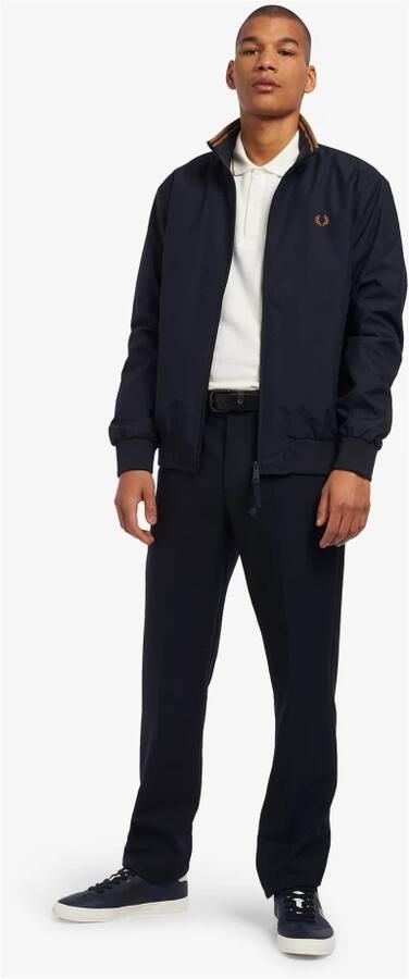 Fred Perry Sportieve Nylon Jas met Handtekening Detail Blue Heren - Foto 3