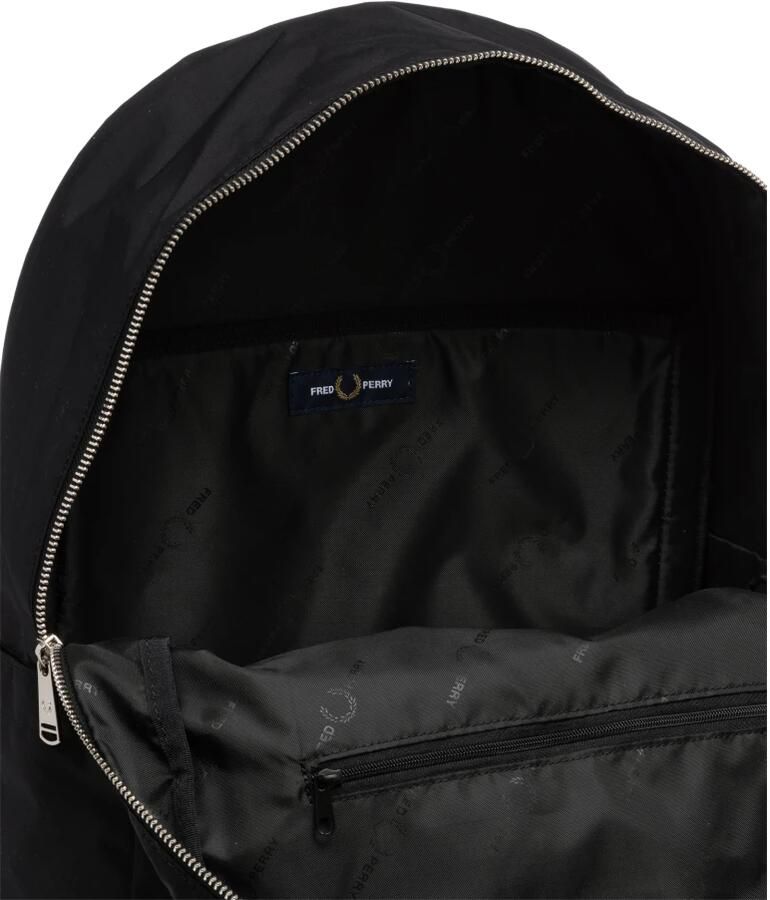 Fred Perry Zwarte Logo Voorrits Rugzak Black Unisex