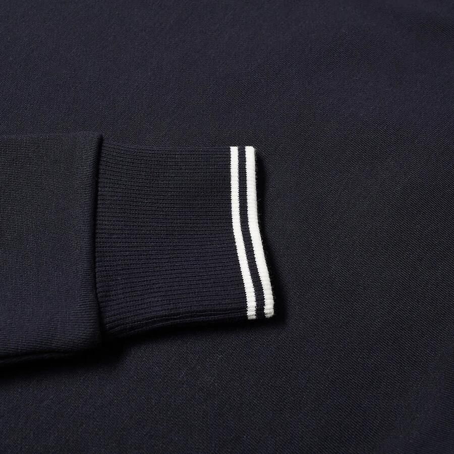 Fred Perry Heren Katoenen Sweatshirt met Geribbelde Afwerkingen Blue Heren - Foto 2
