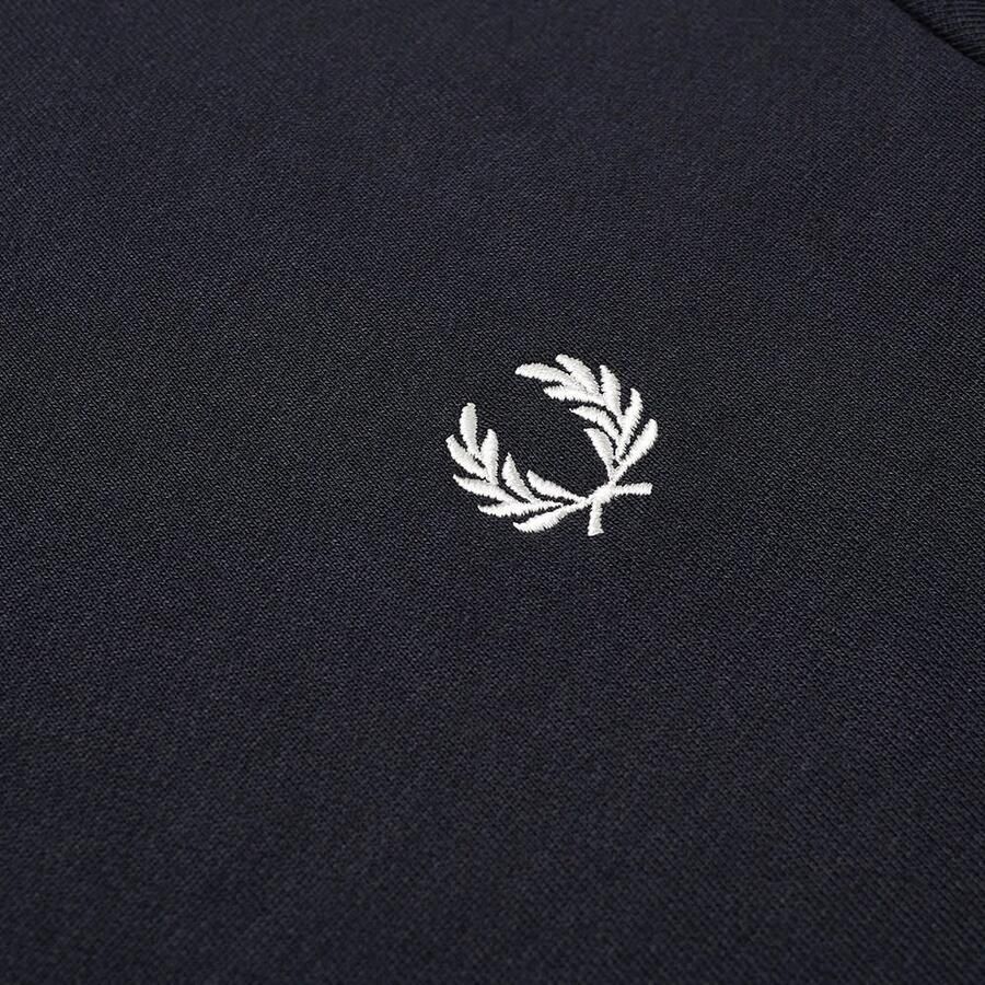 Fred Perry Heren Katoenen Sweatshirt met Geribbelde Afwerkingen Blue Heren - Foto 3
