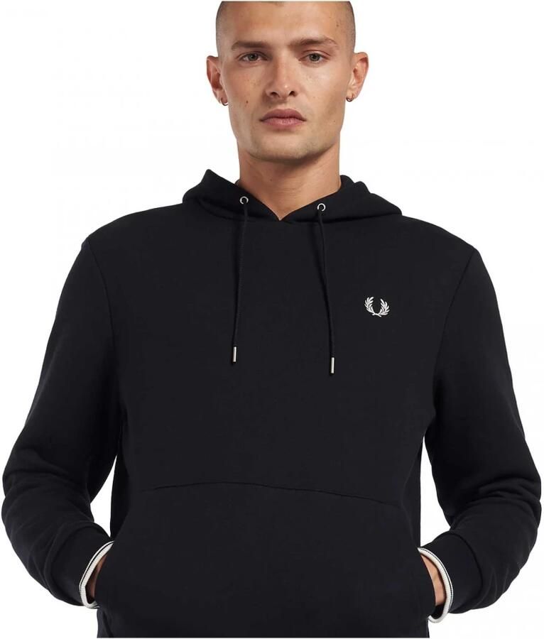 FRED PERRY Heren Truien & Vesten Tipped Hooded Sweatshirt Donkerblauw - Foto 4
