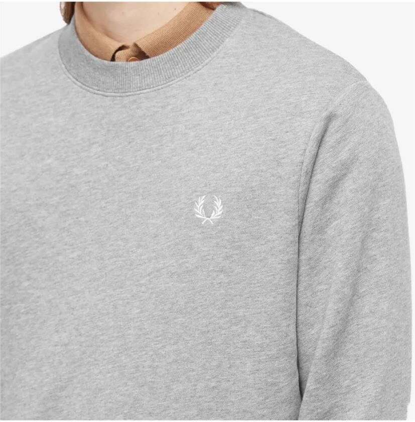 FRED PERRY Heren Truien & Vesten Crew Neck Sweatshirt Grijs
