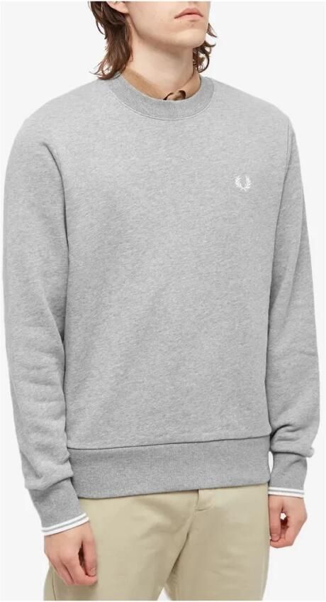 FRED PERRY Heren Truien & Vesten Crew Neck Sweatshirt Grijs - Foto 3