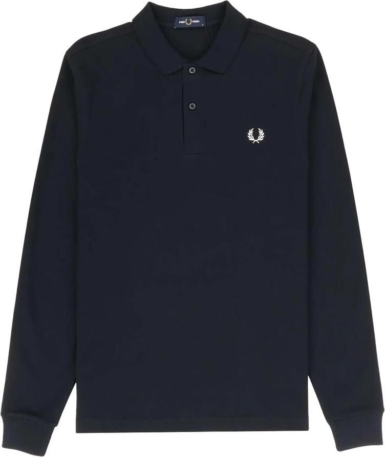 FRED PERRY Heren Polo's & T-shirts Ls Plain Shirt Donkerblauw