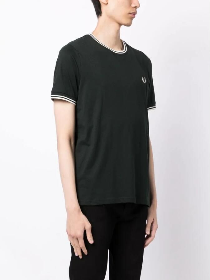 Fred Perry Klassieke dubbele streep ronde hals t-shirt Black Heren - Foto 9