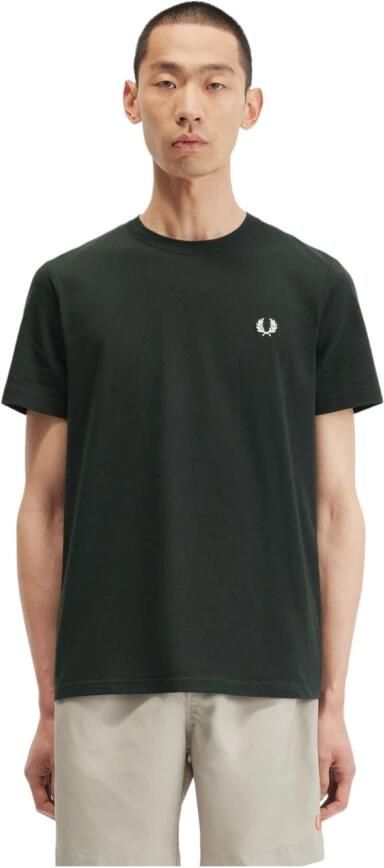 Fred Perry Groene Logo Tee Geborduurde Stijl Green Heren - Foto 5
