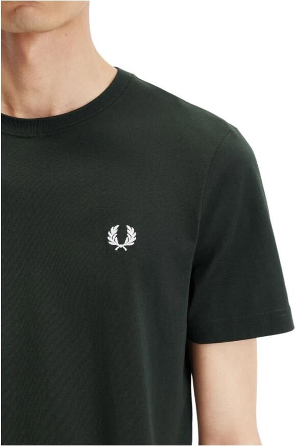 Fred Perry Groene Logo Tee Geborduurde Stijl Green Heren - Foto 3
