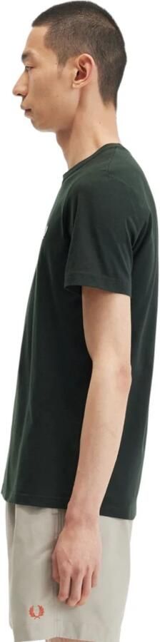 Fred Perry Groene Logo Tee Geborduurde Stijl Green Heren - Foto 7