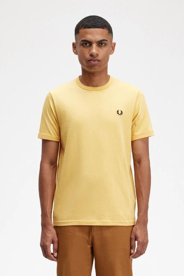 Fred Perry Klassieke Collectie T-shirts en Polos Yellow Heren - Foto 2