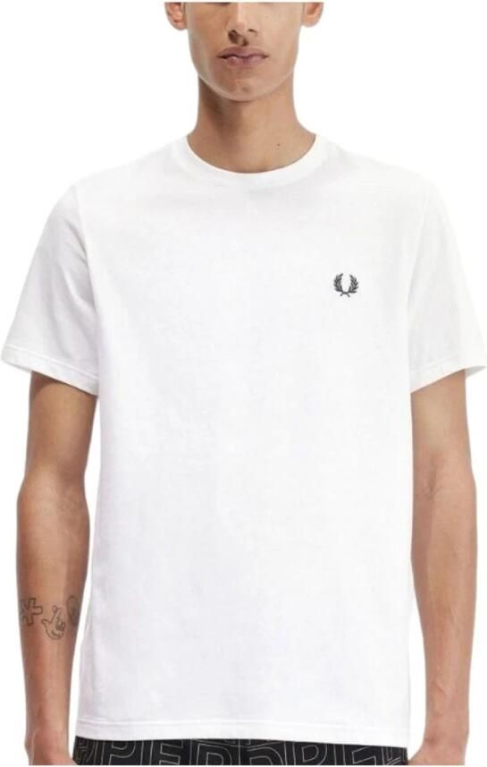Fred Perry Witte grafische T-shirt met Laurel-ontwerp White Heren - Foto 3