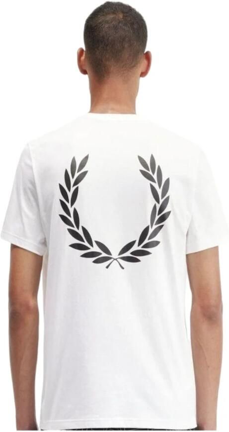Fred Perry Witte grafische T-shirt met Laurel-ontwerp White Heren - Foto 2