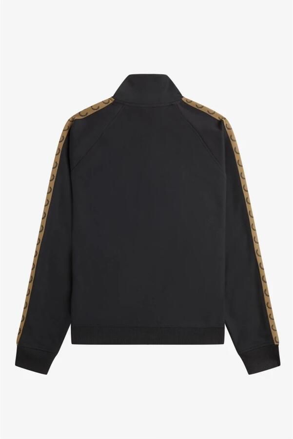 Fred Perry Zwarte Contrasterende Tape Trainingsjack Black Heren - Foto 3