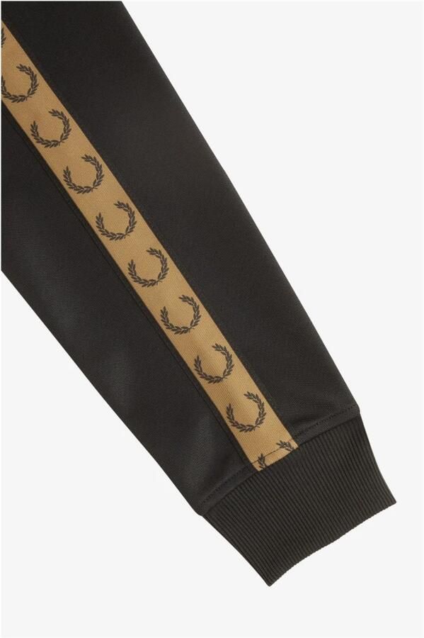 Fred Perry Zwarte Contrasterende Tape Trainingsjack Black Heren - Foto 4