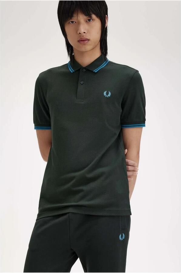 Fred Perry Groene Polo Herfst Winter Collectie Green Heren - Foto 4