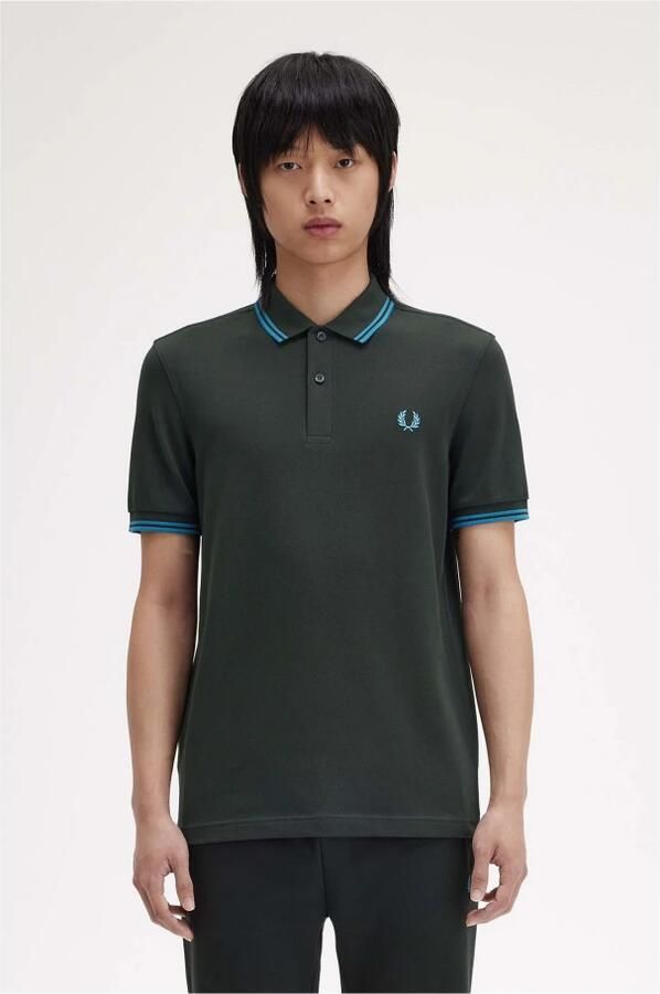 Fred Perry Groene Polo Herfst Winter Collectie Green Heren - Foto 3