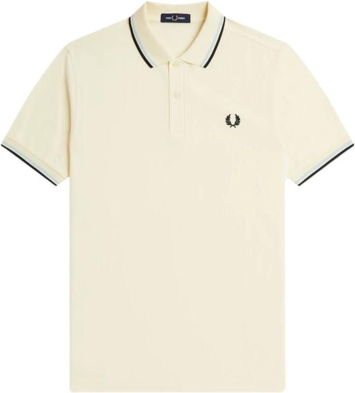 Fred Perry Beige Polo Shirt met Grafische Print Beige Heren - Foto 4