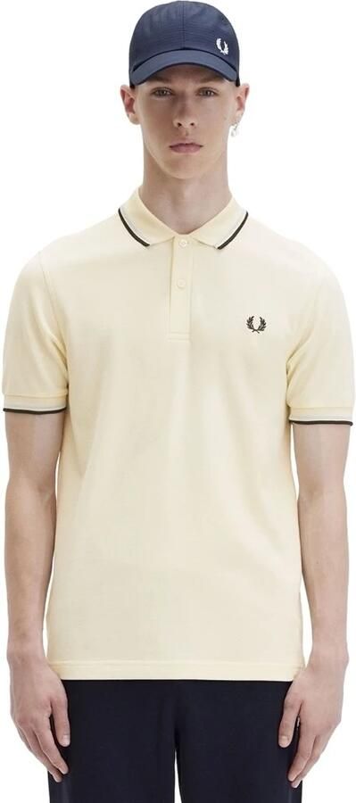 Fred Perry Beige Polo Shirt met Grafische Print Beige Heren - Foto 2