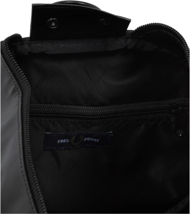 Fred Perry Zwarte Logo Voor- en Achtertas Black Unisex - Foto 2