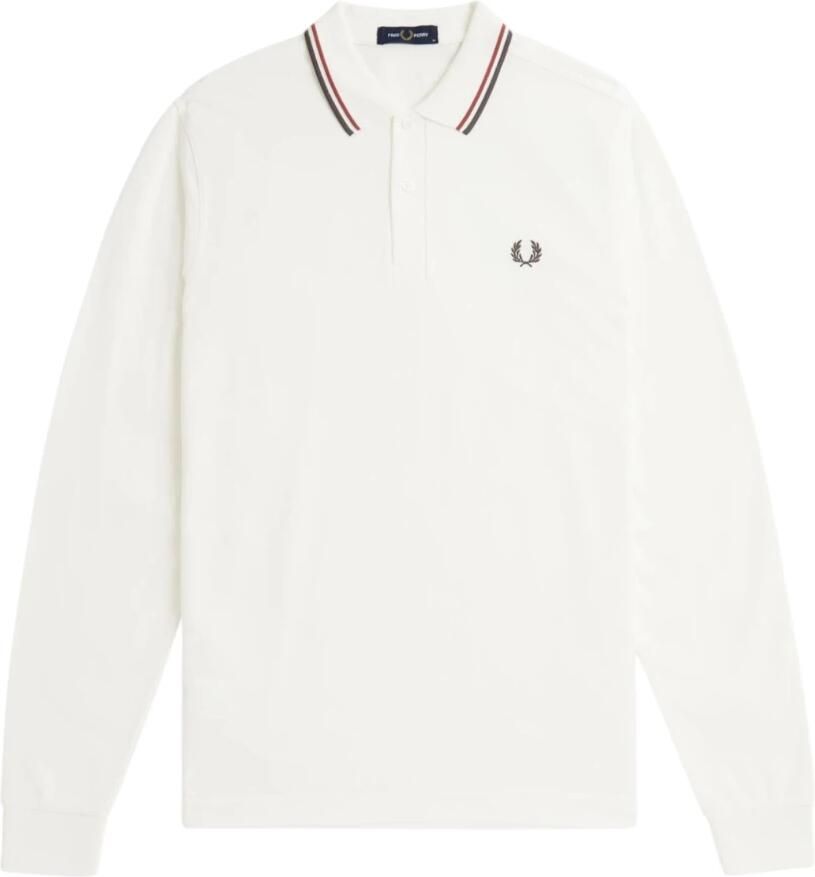 Fred Perry Witte Twin Tipped Polo Shirt White Heren