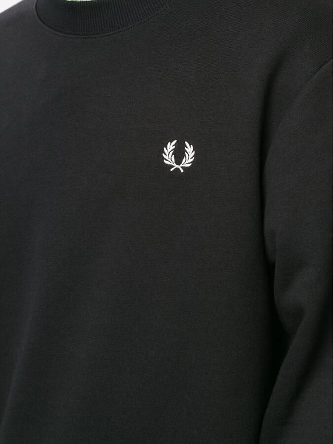 Fred Perry Heren Sweatshirt met Dubbele Streep Manchet Black Heren - Foto 4