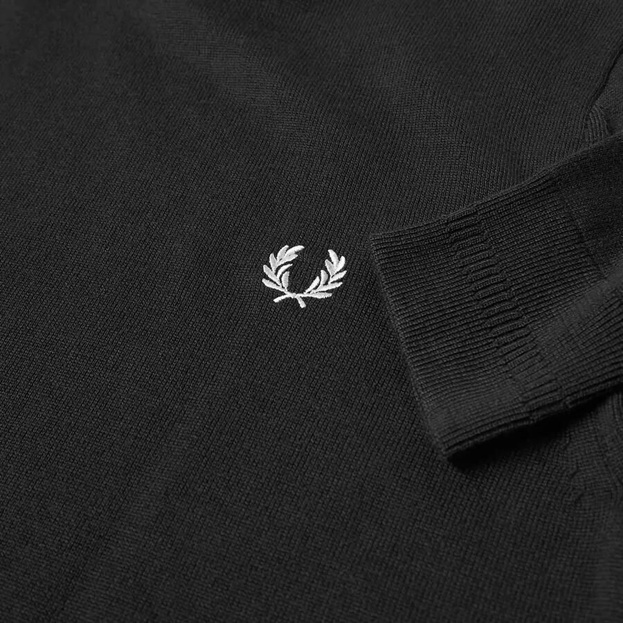 Fred Perry College Coltrui Zwart Dierenpatroon Winter Coltrui Black Heren
