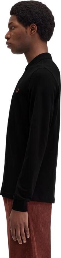 FRED PERRY Heren Polo's & T-shirts Long Sleeve Plain Shirt Zwart - Foto 5