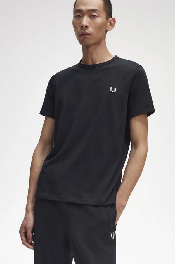 Fred Perry Zwarte T-shirts en Polos Collectie Black Heren - Foto 8