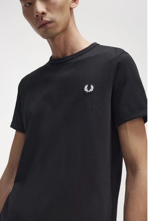 Fred Perry Zwarte T-shirts en Polos Collectie Black Heren - Foto 5