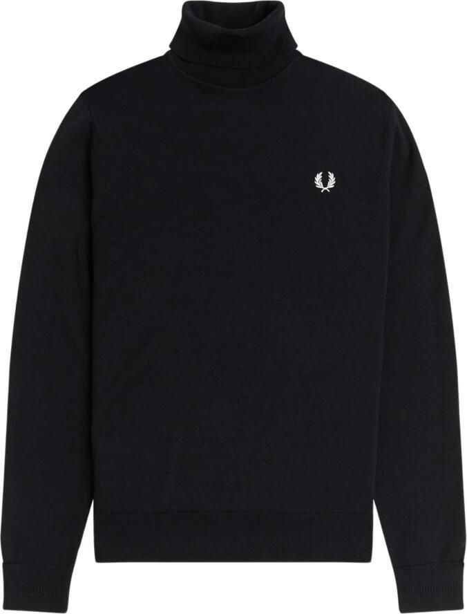 Fred Perry College Coltrui Zwart Dierenpatroon Winter Coltrui Black Heren - Foto 5