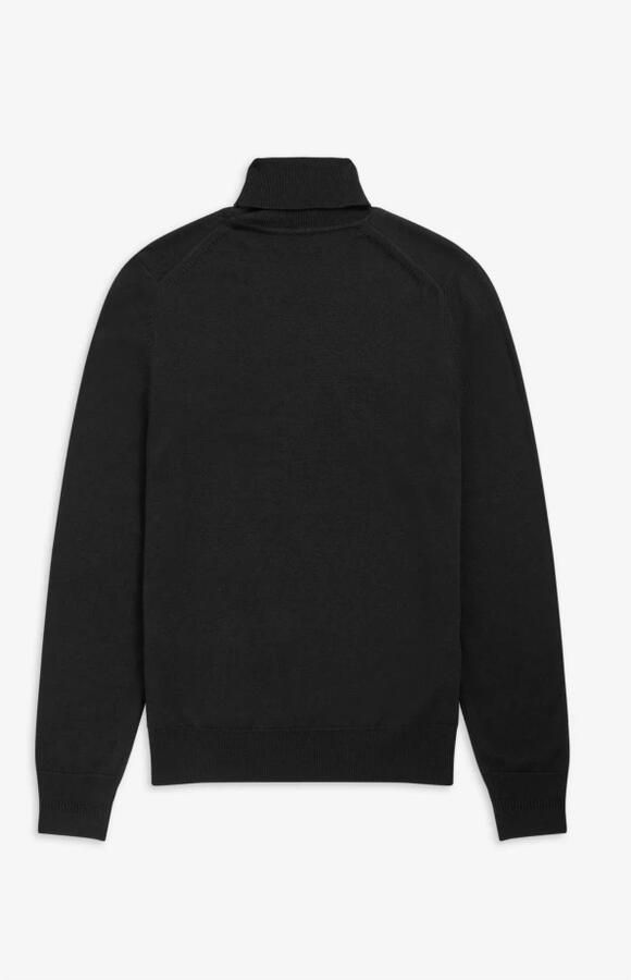 Fred Perry College Coltrui Zwart Dierenpatroon Winter Coltrui Black Heren - Foto 8