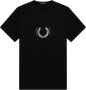 Fred Perry Geborduurd Circle T-Shirt Zwart Black Heren - Thumbnail 1