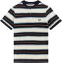 Fred Perry Gestreept Bomber Kraag Polo Shirt White Heren - Thumbnail 1