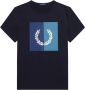 Fred Perry Grafisch T-shirt met Laurel-kransprint Blauw Heren - Thumbnail 1