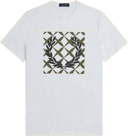 Fred Perry Grafische Logo T-Shirts White Heren