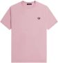 Fred Perry Heren Ringer T-shirt met Contrasterende Ribboorden Pink Heren - Thumbnail 1