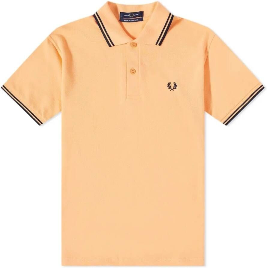 Fred Perry Klassiek Laurel Crown Polo Shirt Oranje Heren