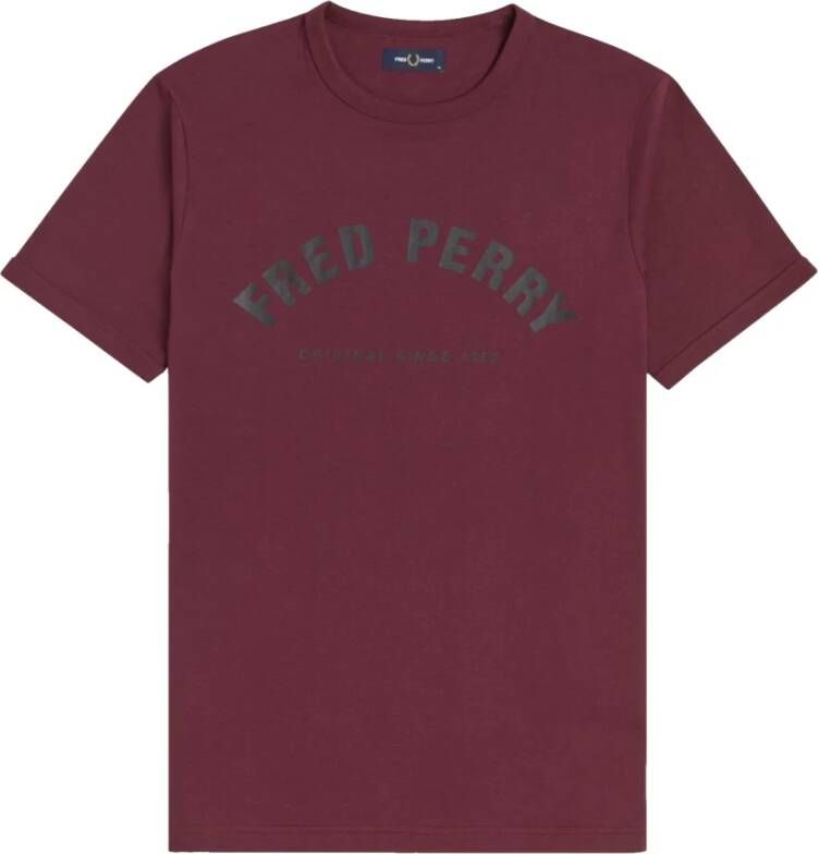 Fred Perry Klassiek Logo Katoenen T-Shirt Purple Heren