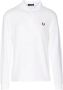 Fred Perry Klassiek poloshirt met lange mouwen White Heren - Thumbnail 1